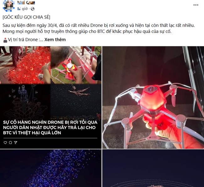 Vụ hàng loạt drone rơi đêm 30/4: Người nhặt được không trả lại sẽ bị xử lý thế nào?